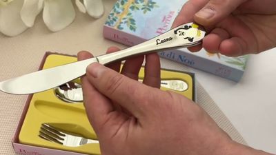 Zestaw sztućców dla dzieci z grawerem na Komunię Włochy