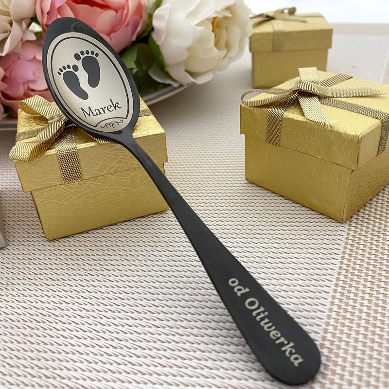 Łyżeczka grawerowana personalizowana z własnym obrazkiem. Łyżeczka grawerowana personalizowana z własnym obrazkiem.
