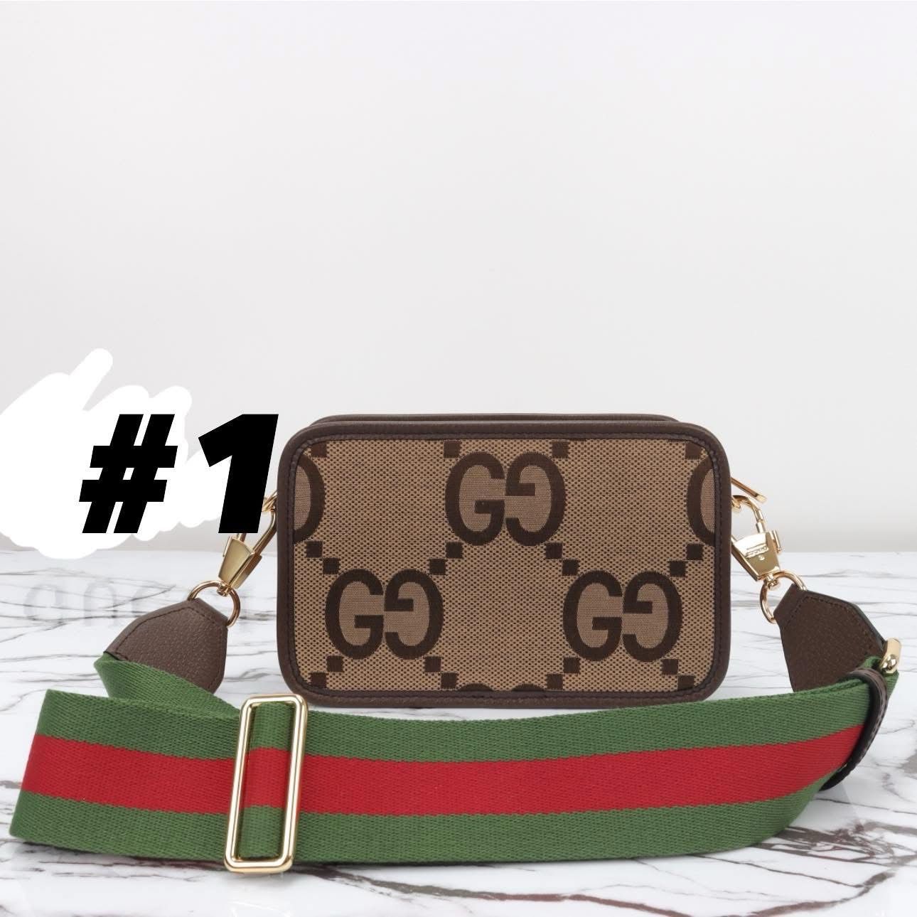 GG Monogram w/Web Strap