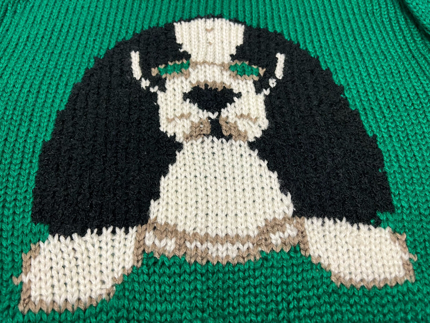 Vintage Dog Theme Hand Knitted Sweater