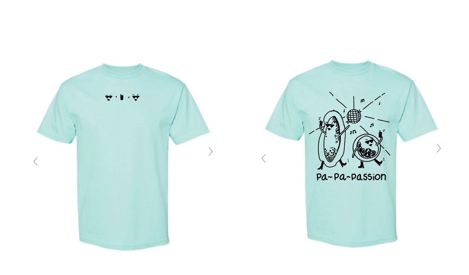 T-shirt - Pa'pa'passion, Color: Celadon, Size: Small