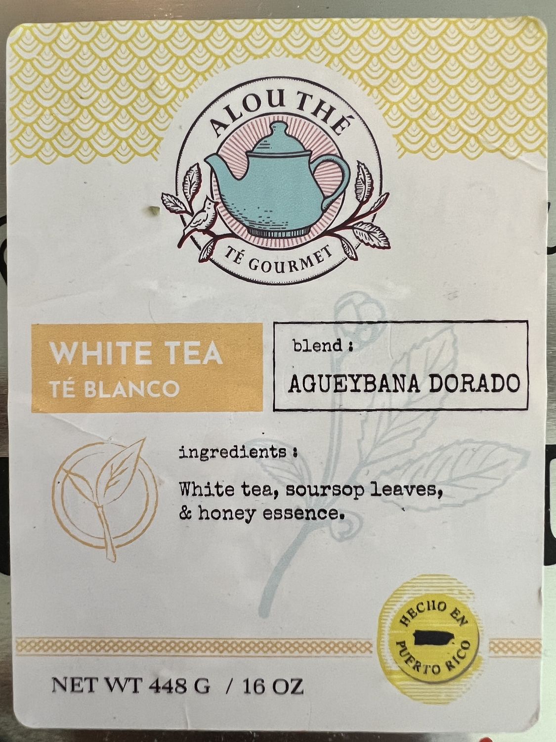 Alou Thé - Loose Leaf Tea, Flavor: Agueybaná Dorado - White tea