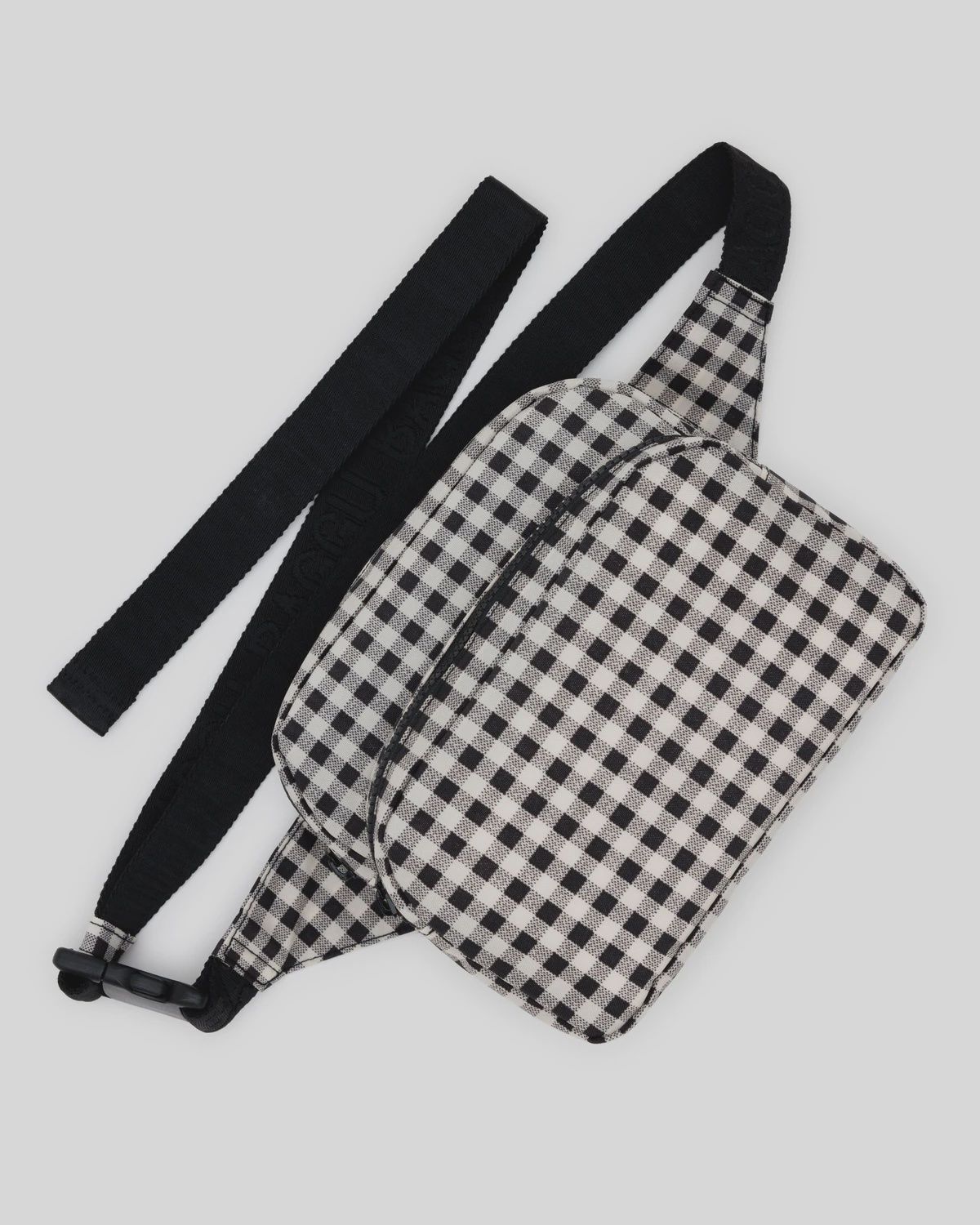 Fanny Pack, Style: Black &amp; White Pixel Gingham