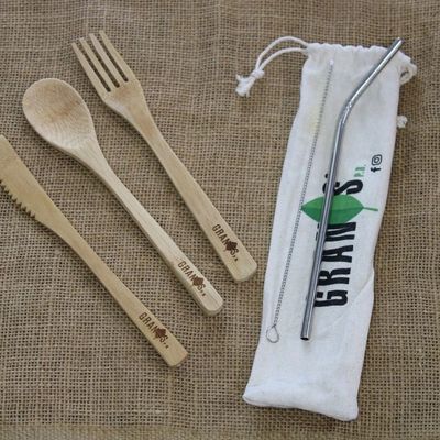 Granos - Cutlery Set + Straw