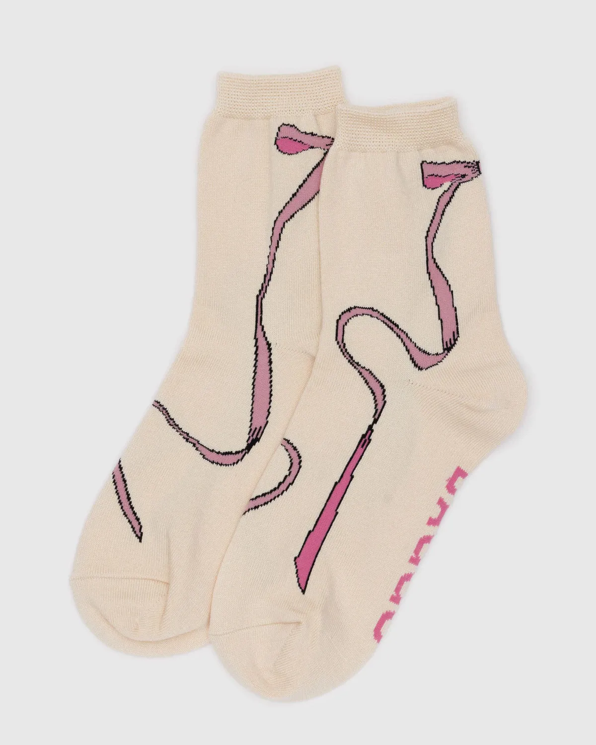 Crew Sock, Style: Pink Bow