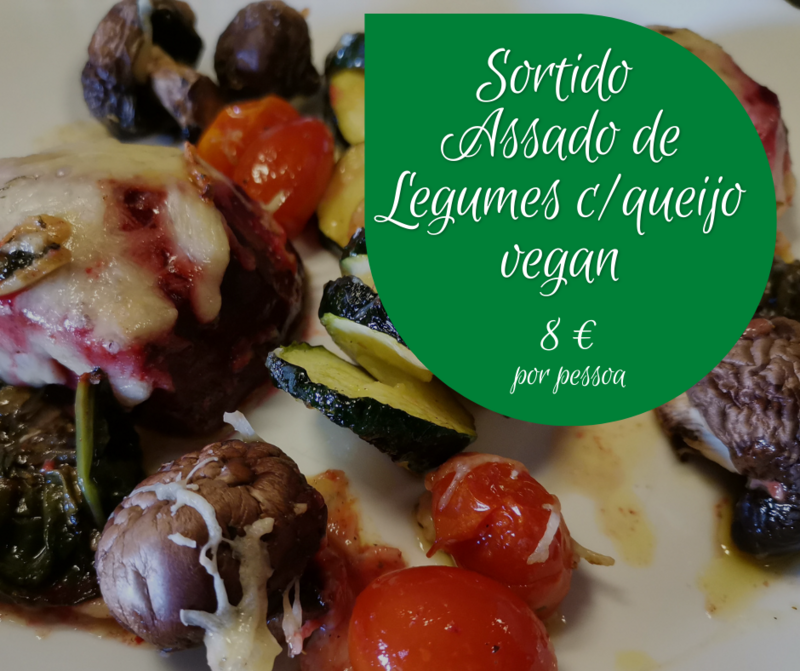 Sortido Assado de Legumes c/queijo vegan