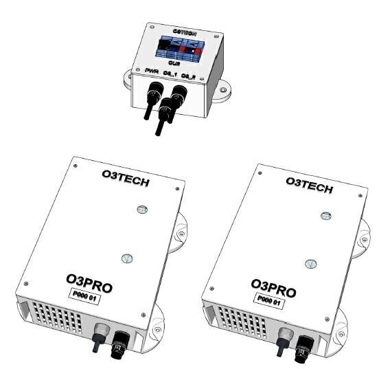 O3PRO2- DOUBLE OZONE WITH CONTROL UNIT