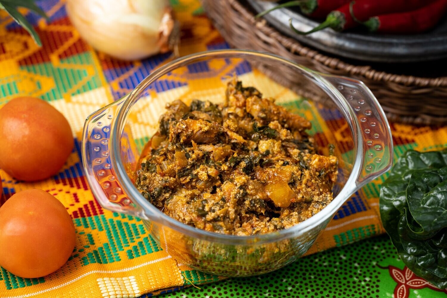Kontomire stew or Palava sauce or Egusi stew