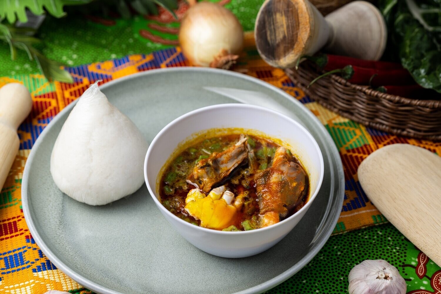 Samolina & Okro Stew
