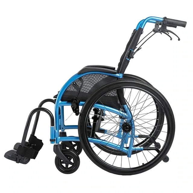 Strongback Mobility 22s, 16"Seat (22"Rear Wheels) Lightweight Foldable Wheelchair, Built-in Adjustable Lumbar Support