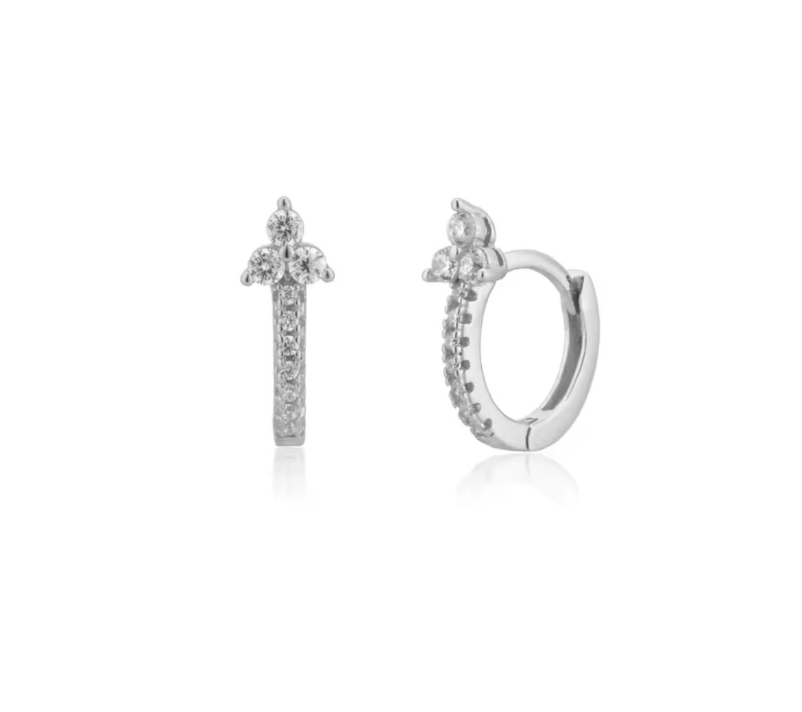 Trinity Silver Hoops