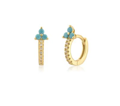 Turquoise 8mm Trinity Hoop