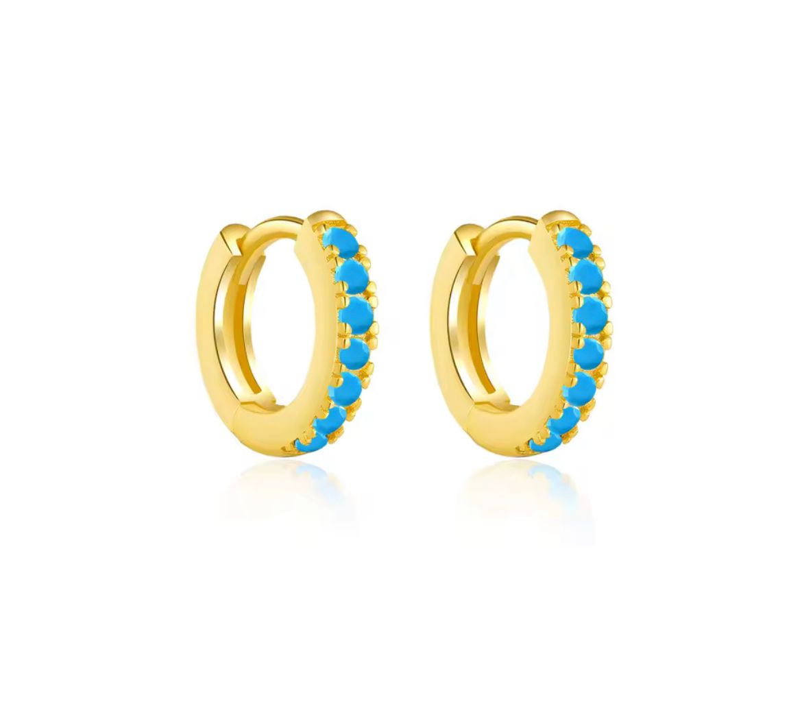 Turquoise 6.5mm Hoop