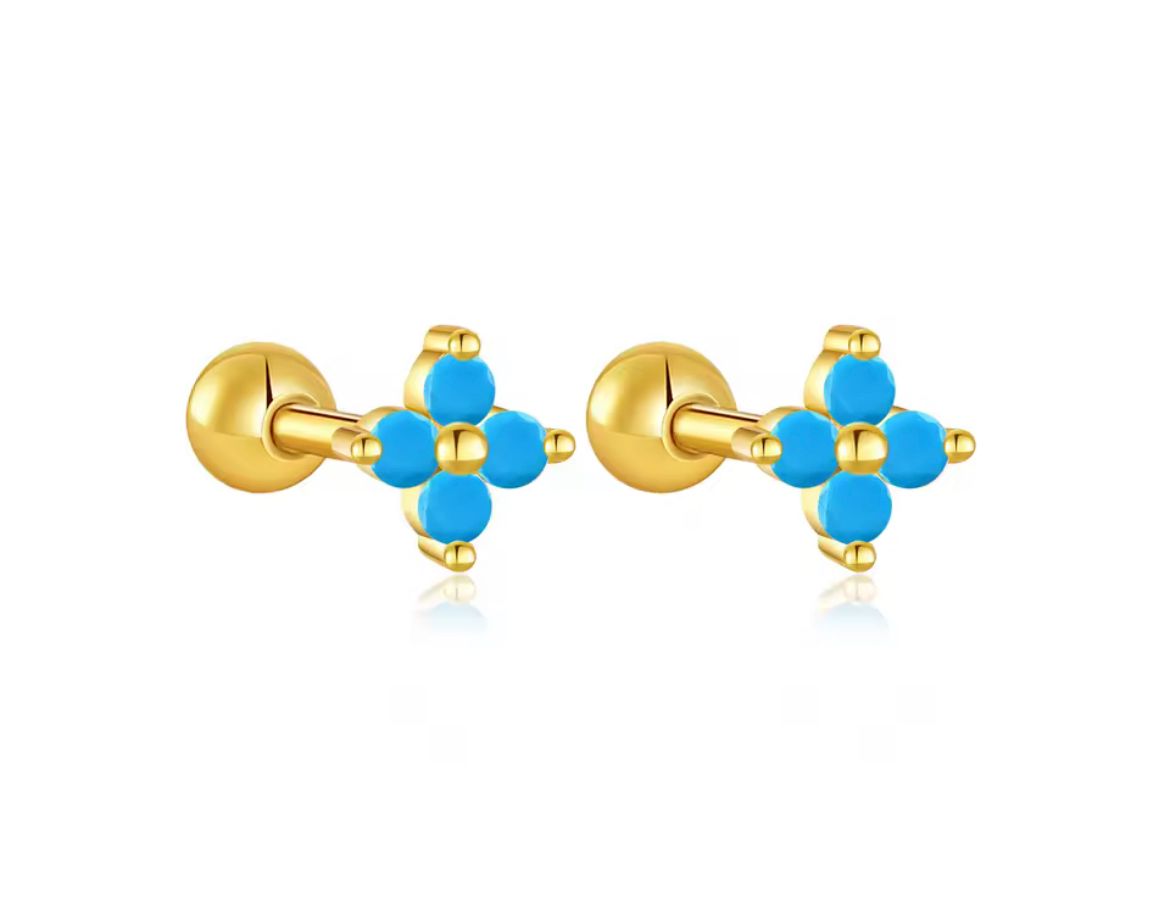 Turquoise Flower Earring