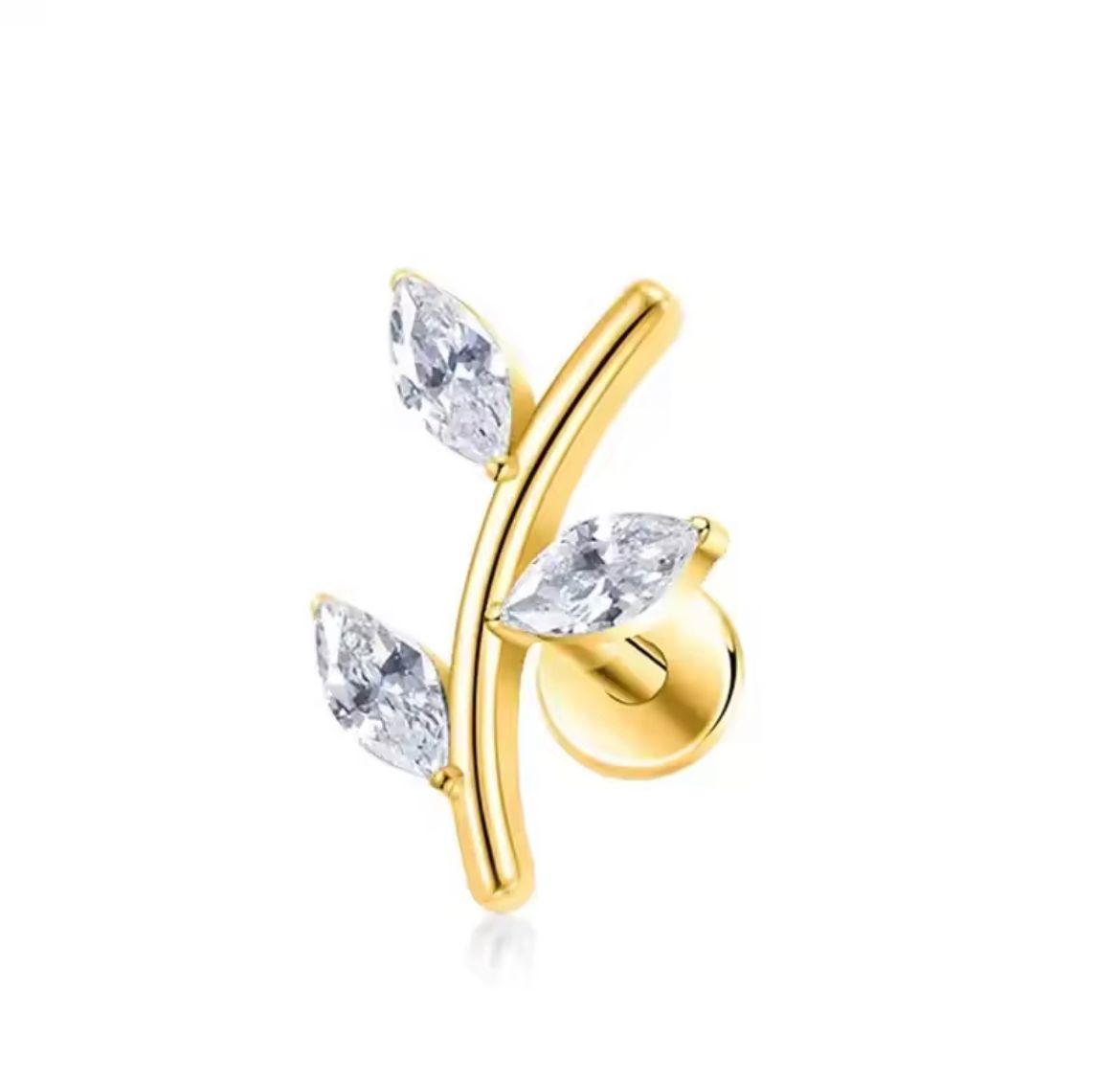 Titanium 3 Petal Leaf