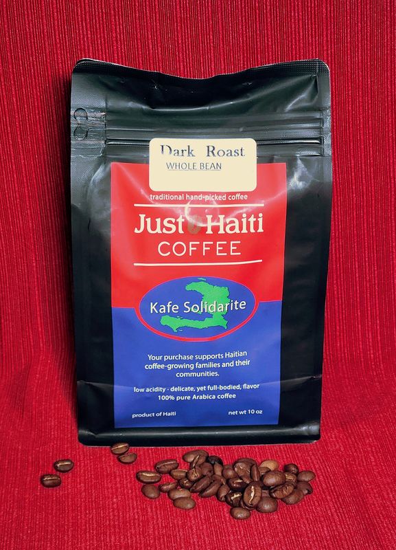 Whole bean, Haitian dark roast, 10 oz.