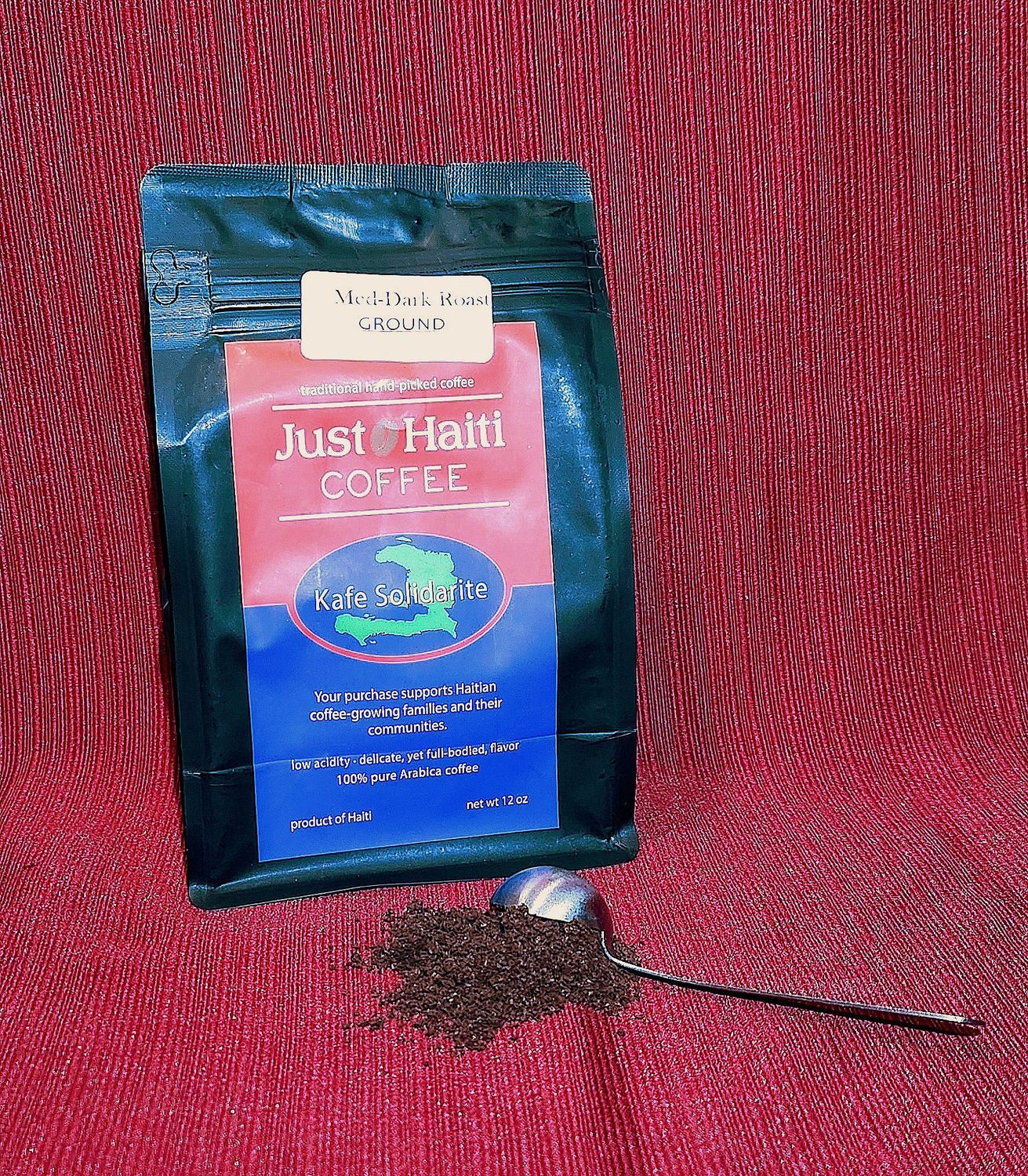 Drip grind, Haitian medium dark roast, 12 oz.