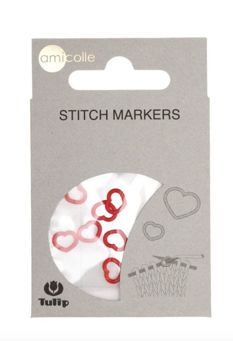 Stitch Marker, red S, Tulip