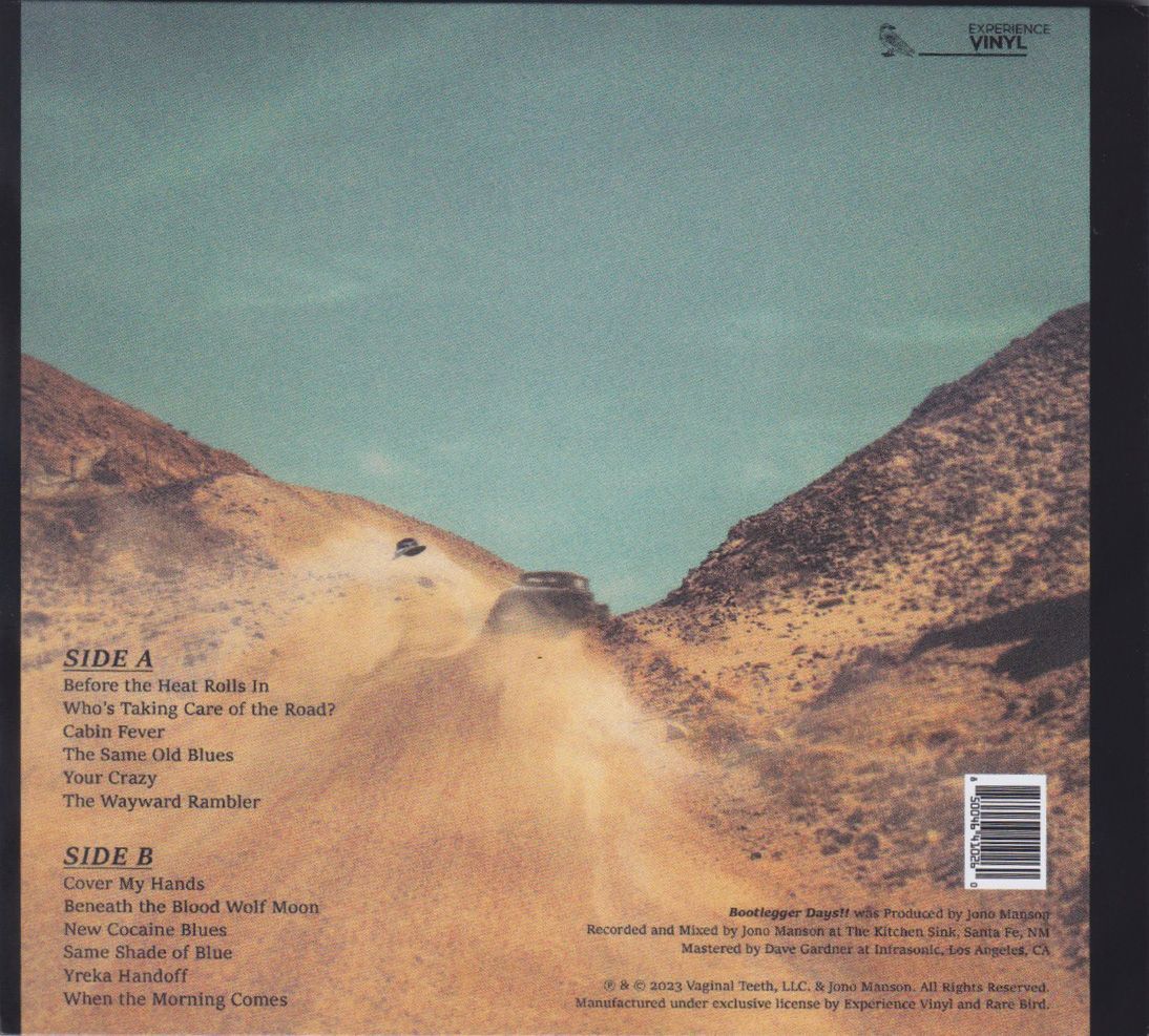 John Popper & Jono Manson (LP) - Bootleger Days!!