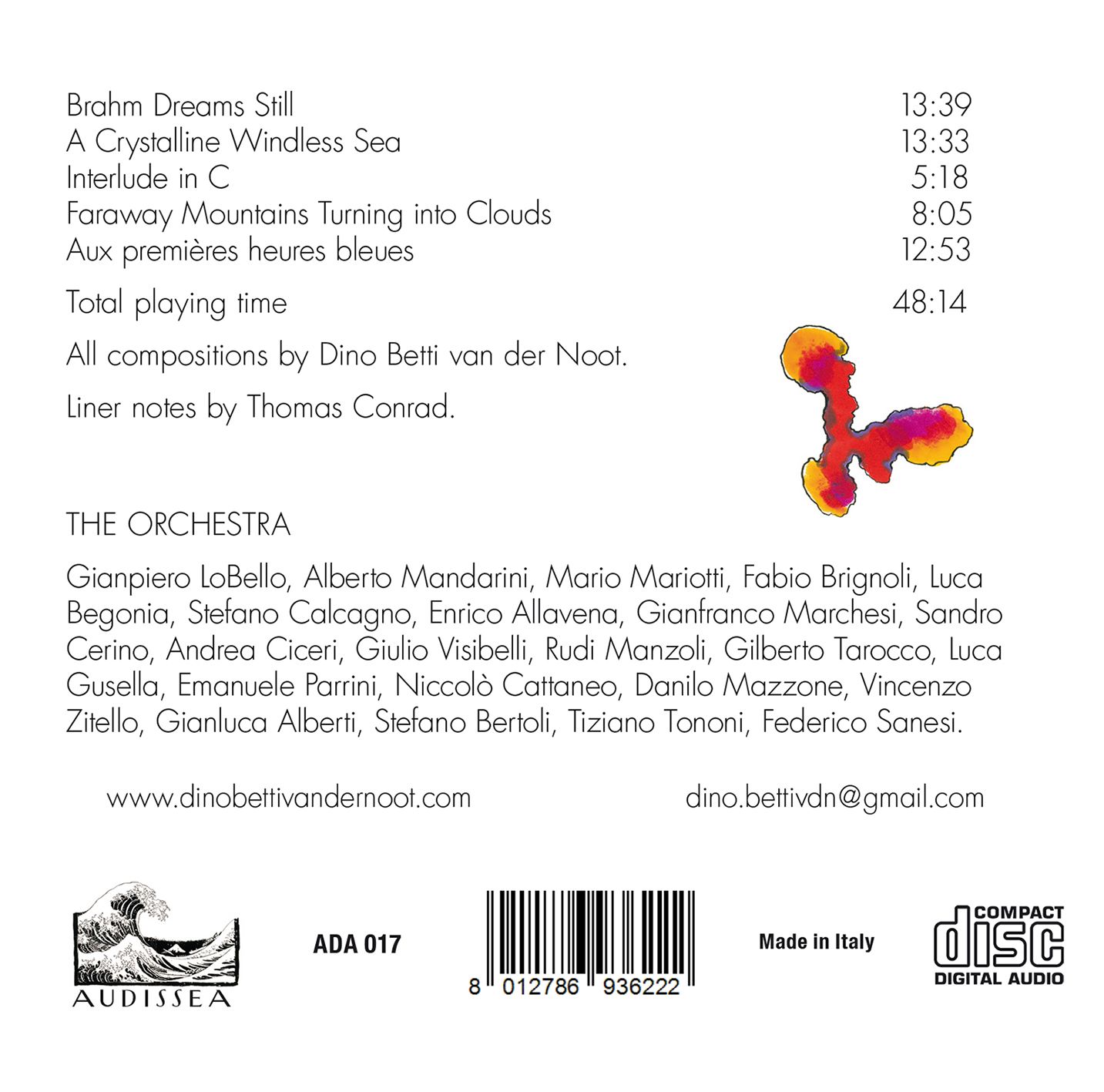 DINO BETTI VAN DER NOOT - Brahm Dreams Still