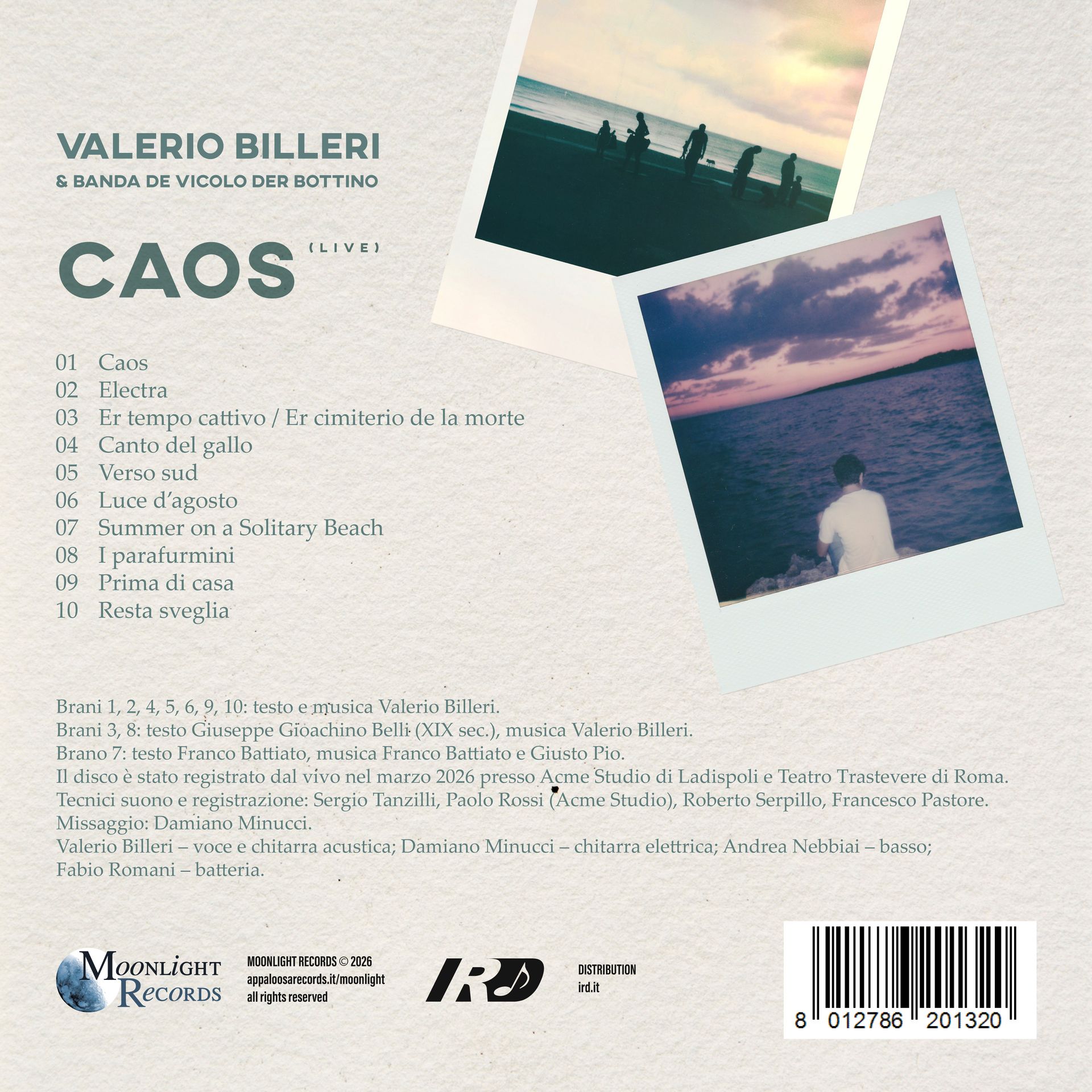 VALERIO BILLERI & BANDA DE VICOLO DER BOTTINO – Caos (Live)