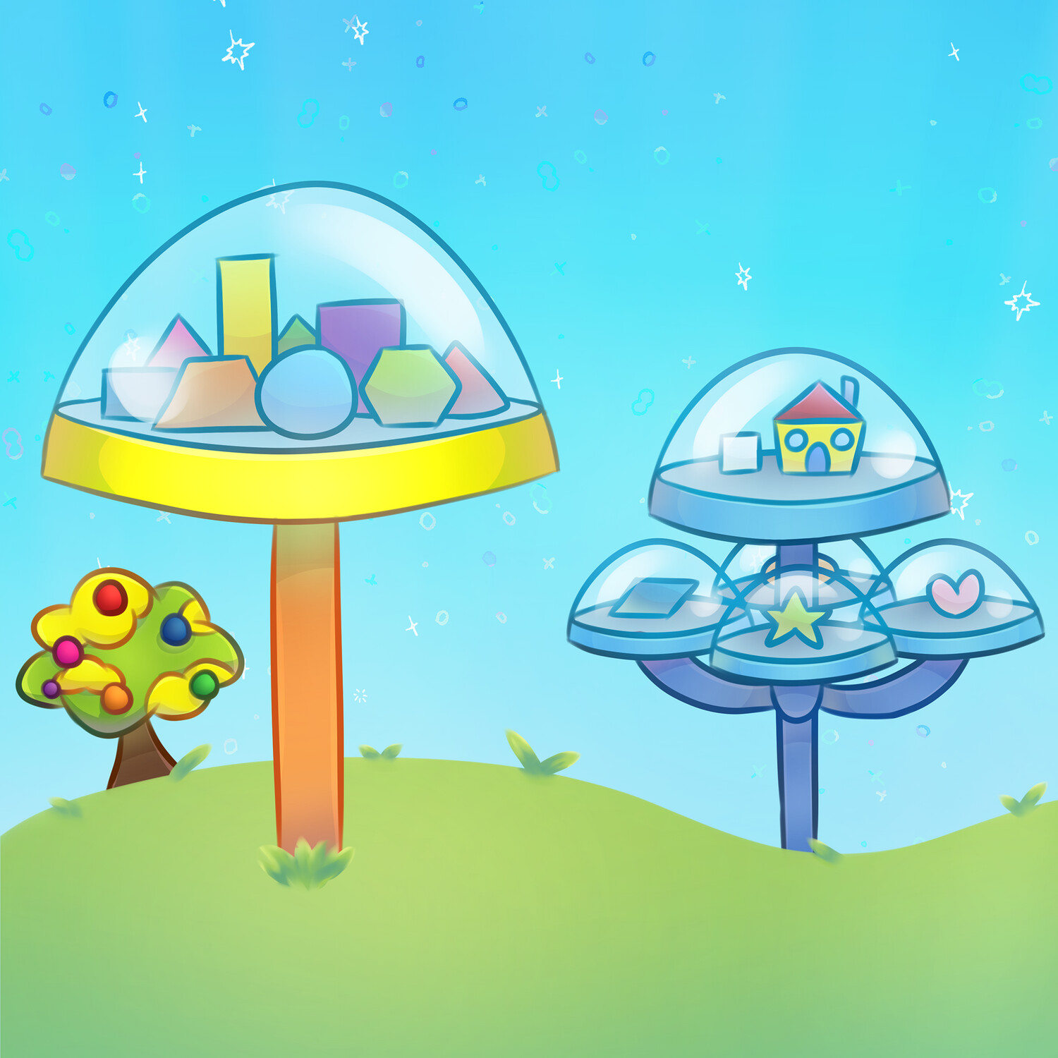 奇幻房子背景
Fantasy House Background