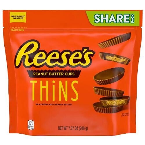 Reese&#39;s Thins Peanut Butter Cups 208g share pack