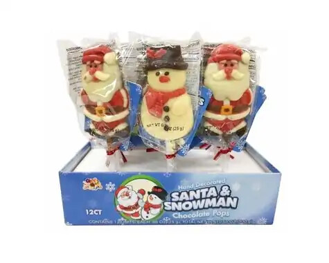 Chocolate Lollipop (Santa &amp; Snowman) 25g