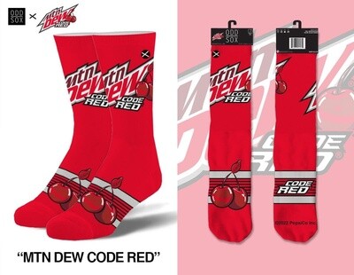 Adults Socks - Mountain Dew Code Red