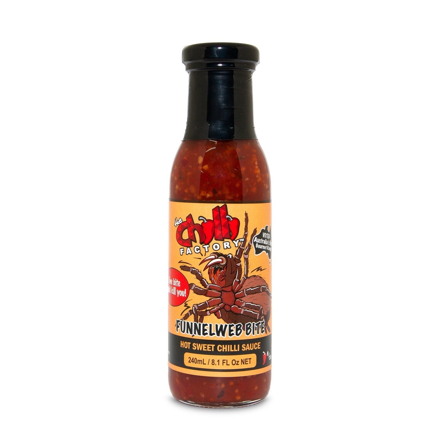 Funnelweb Bite Hot Sweet Chilli Sauce 240ml