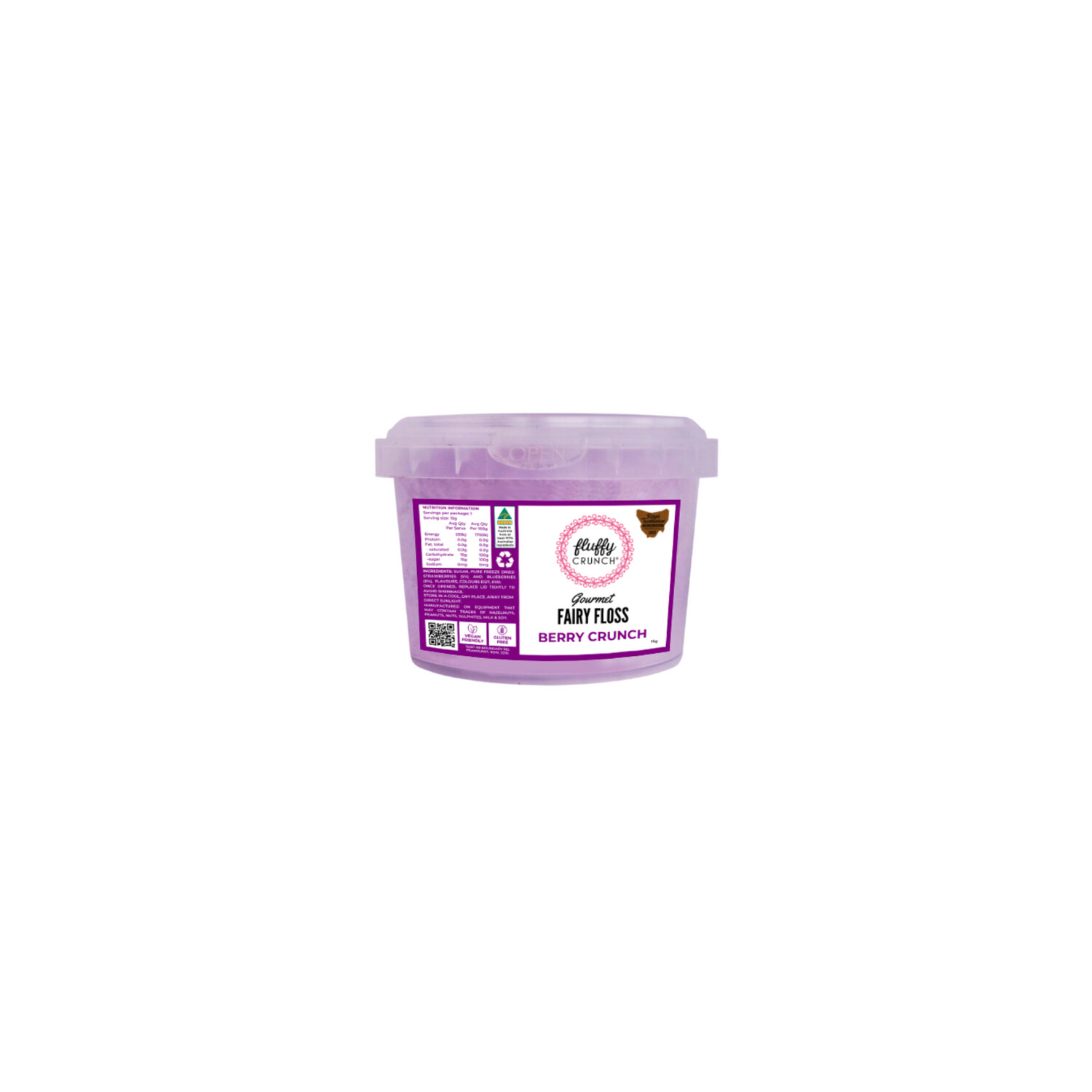 Gourmet Fairy Floss 15g - Berry Crunch