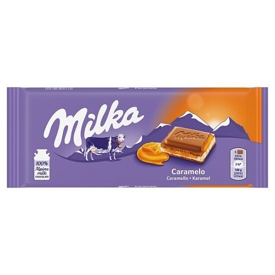 Milka Chocolate 80g-100g (EU), Flavour: Caramelo
