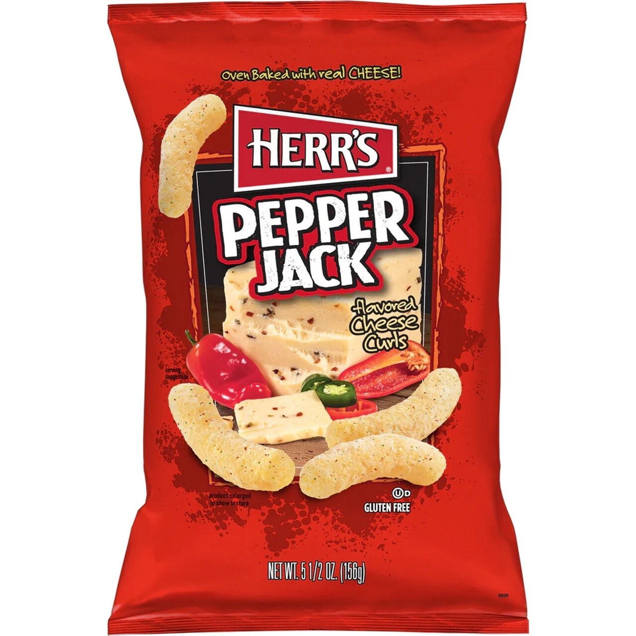 Herr&#39;s Pepper Jack Curls 156g