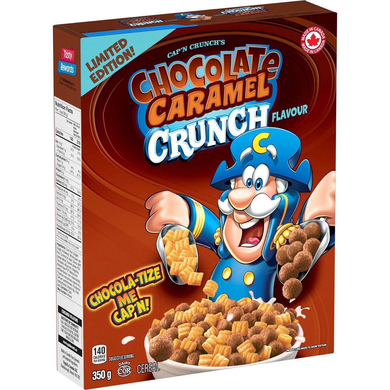 Cap&#39;n Crunch Cereal Choc Caramel 337g