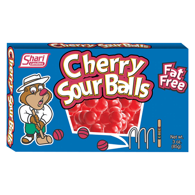 Cherry Sour Balls Movie Box 85g