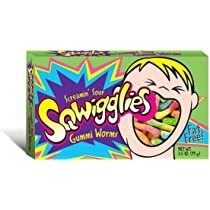 Sqwigglies Sour Gummi Worms Movie Box 99g