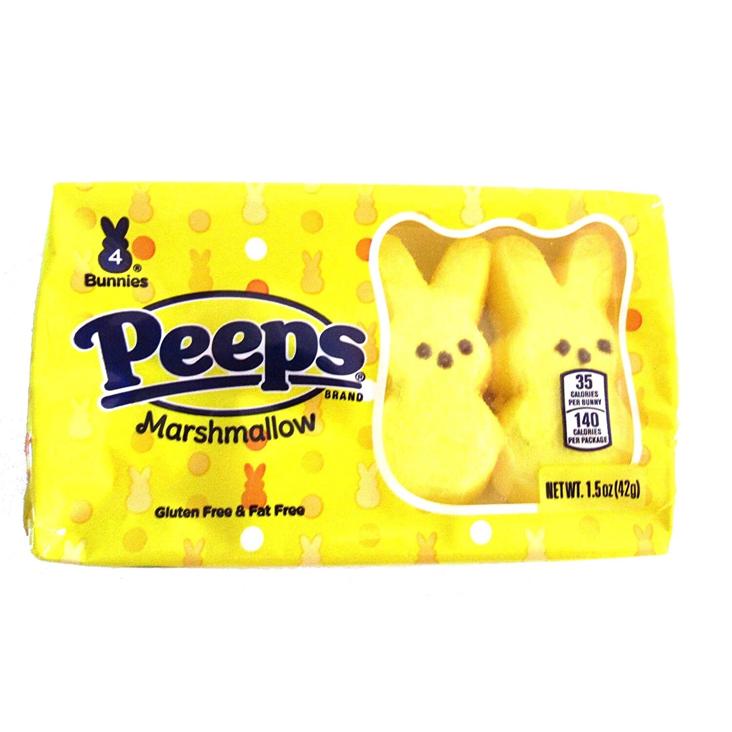 Peeps Bunny 42g (4pc), Colour: Yellow
