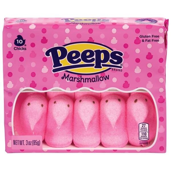 Peeps Chicks 85g (10pc), Flavour: Pink