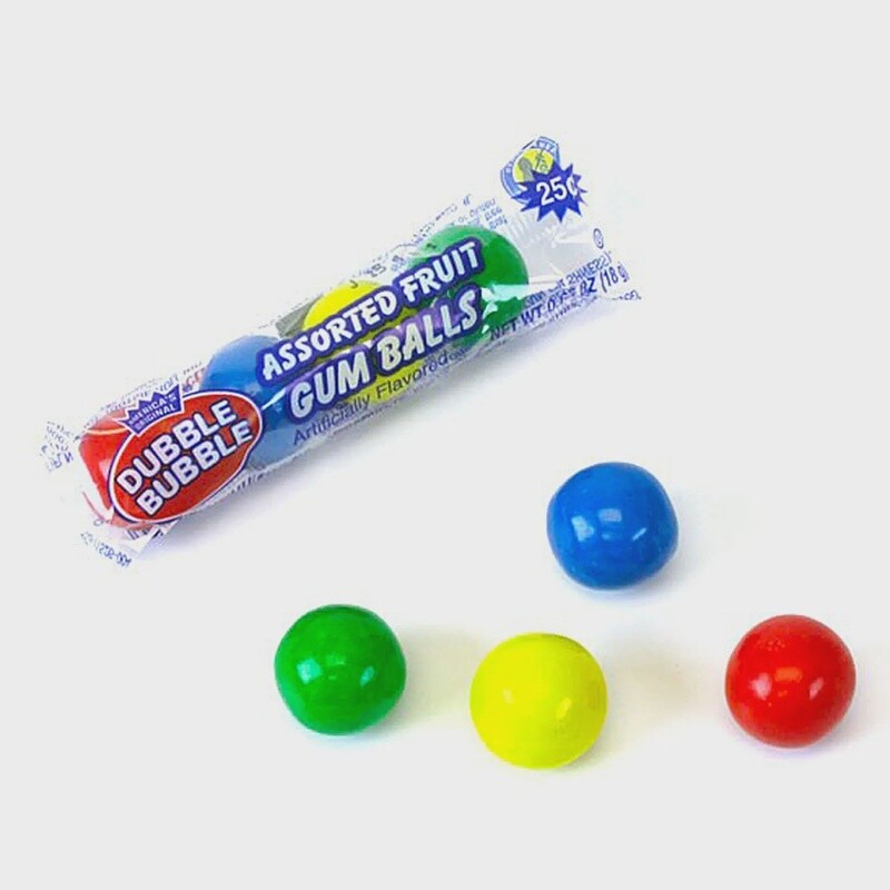 Dubble Bubble Assorted Fruit Gum balls