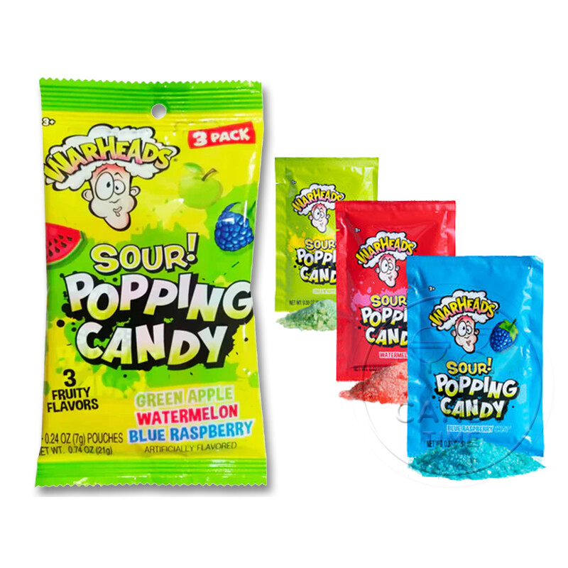 Warheads Sour Popping Candy 3pack 21g