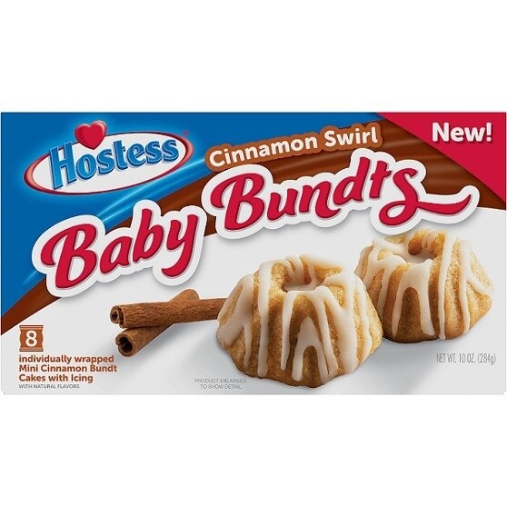 Hostess Baby Bundts Cinnamon Swirl (8pc box)