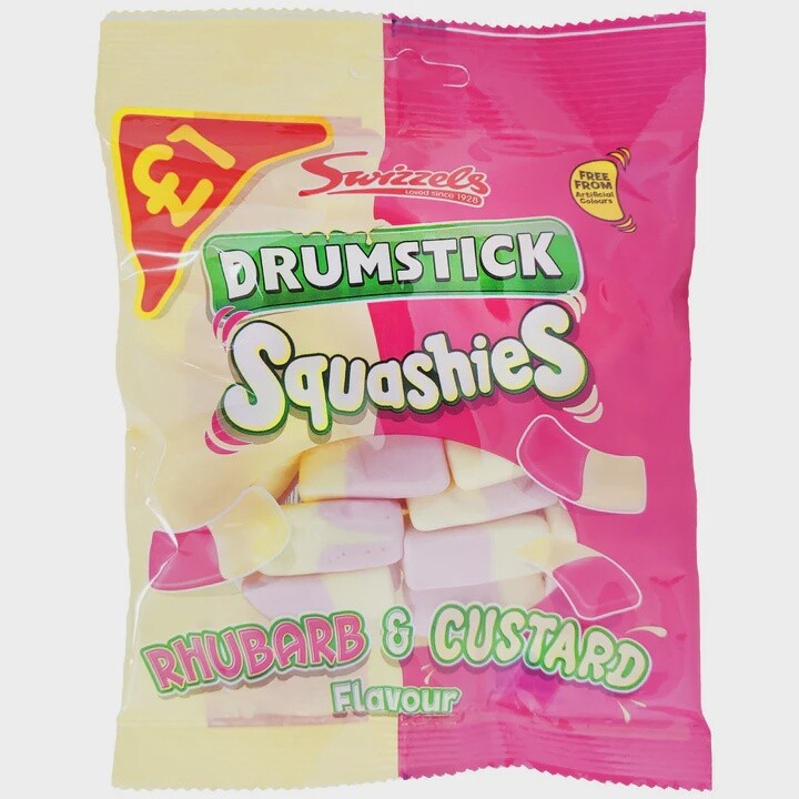 Drumstick Squashies - Rhubarb &amp; Custard 140g