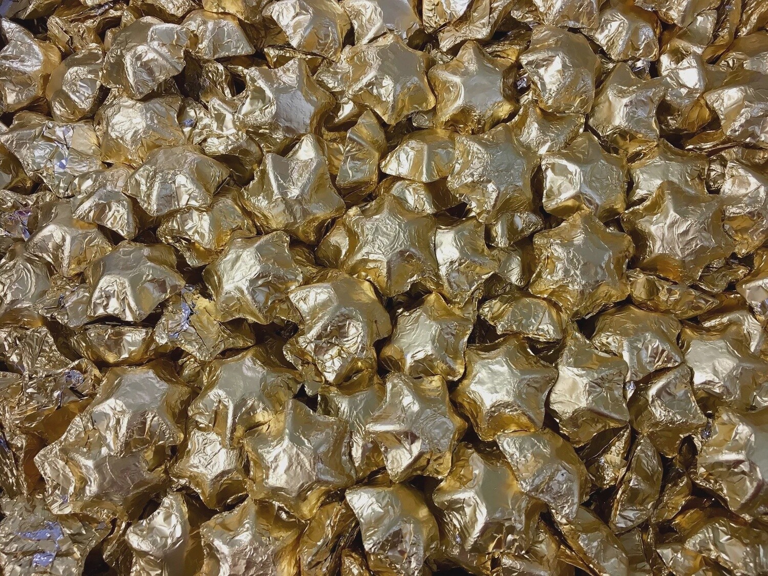 Choc Foiled Gold Stars 1kg