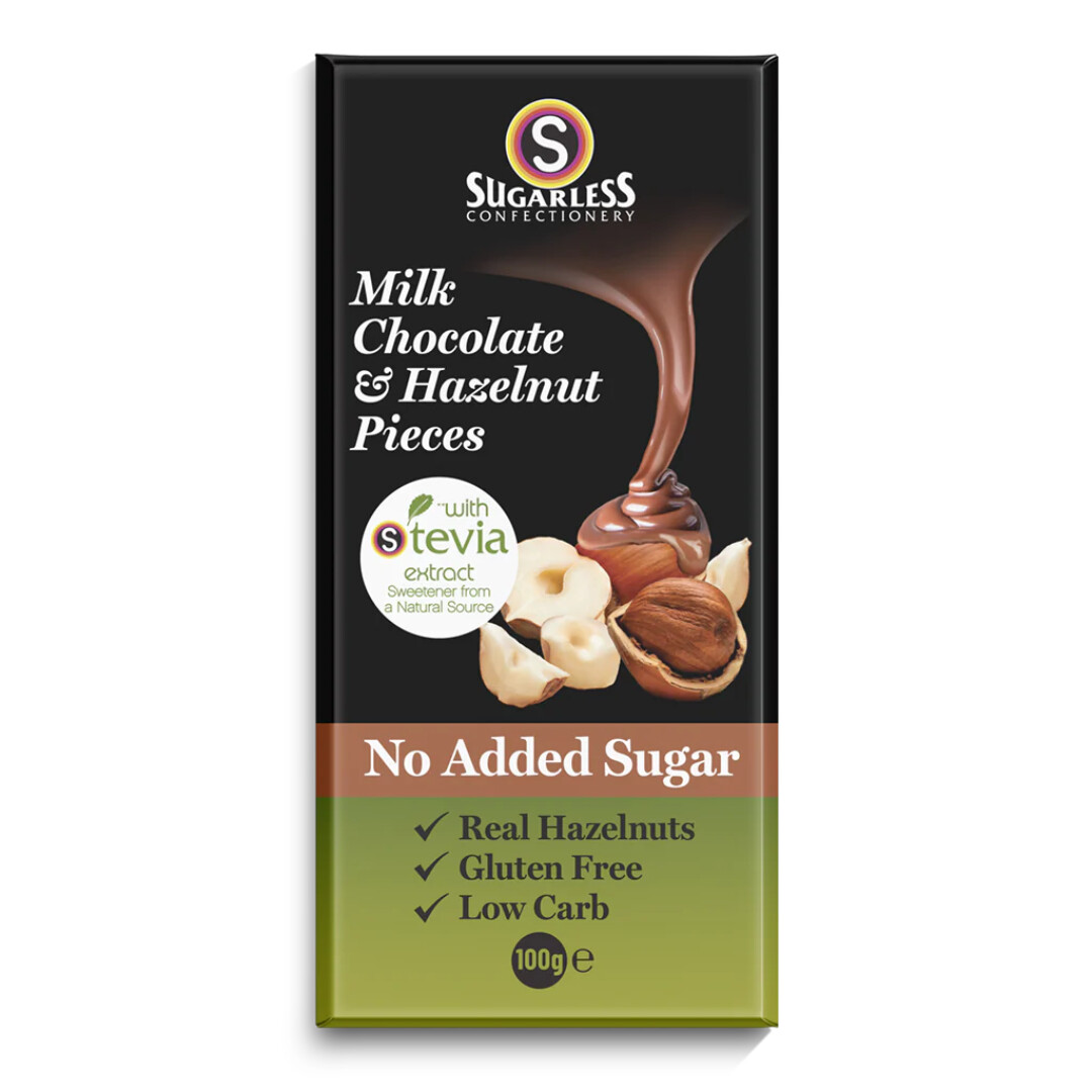 Milk Chocolate w. Hazelnut Pieces 100g