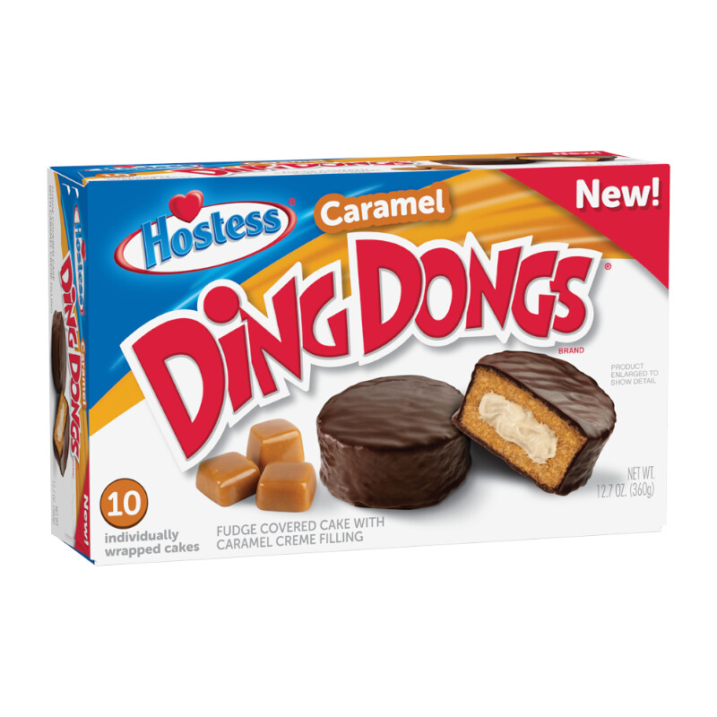 Hostess Ding Dongs 10pc box, Flavour: CLEARANCE - Caramel