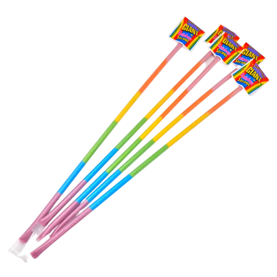 Giant Rainbow Straws 13g