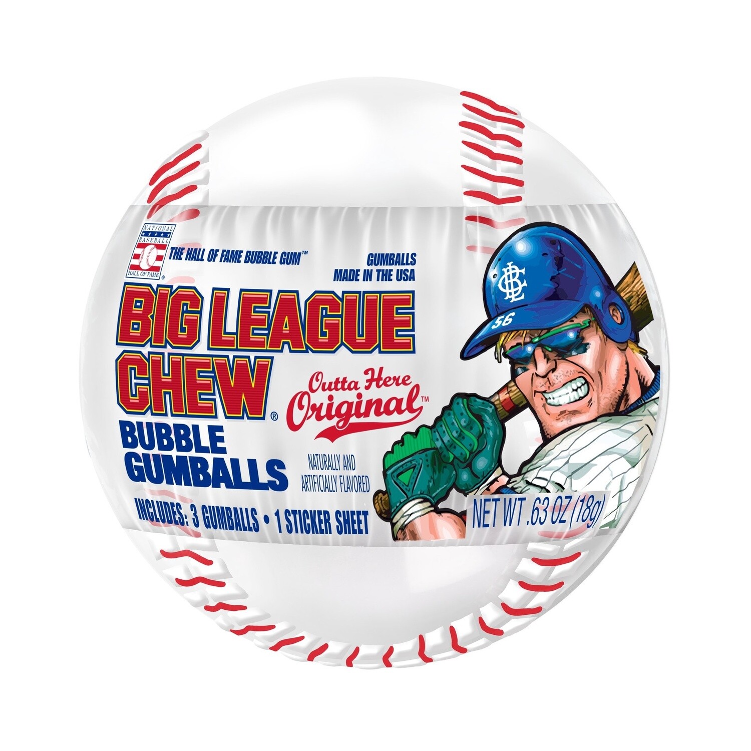 REDUCED BB July 24- Big League Baseball with Gumballs 18g