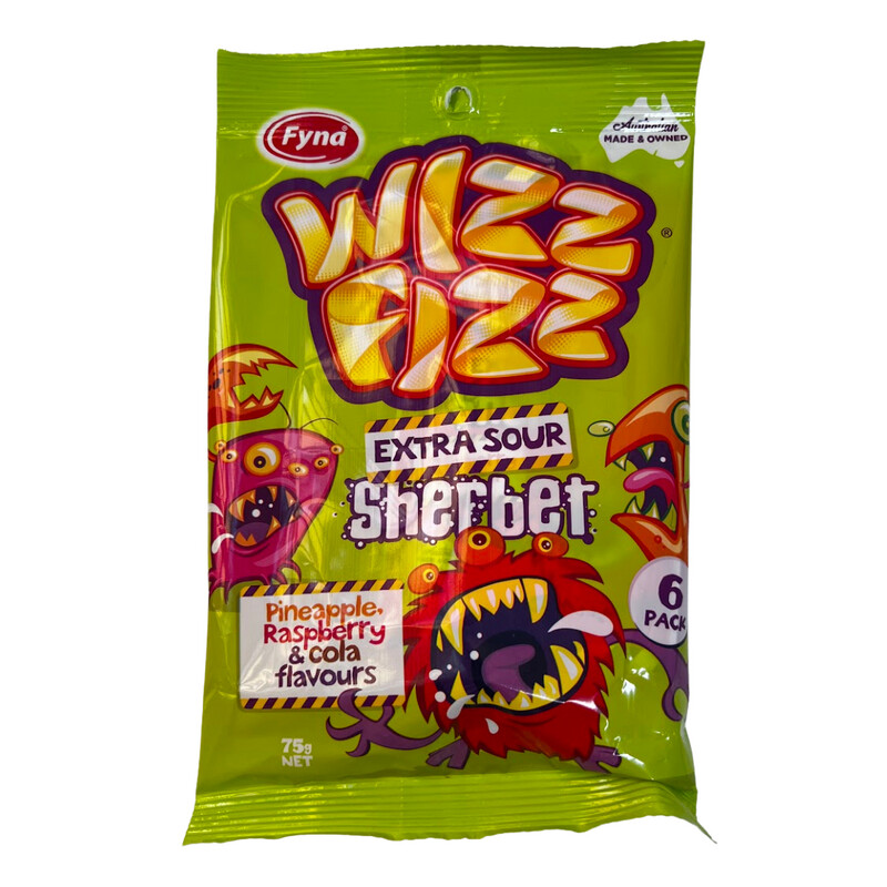 Wizz Fizz Extra Sour Sherbet 6pk