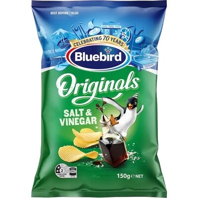 Bluebird Salt and Vinegar Potato Chips 150g
