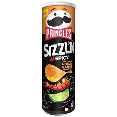 UK Pringles - Sizzl'n Spicy Mexican Chilli & Lime 160g